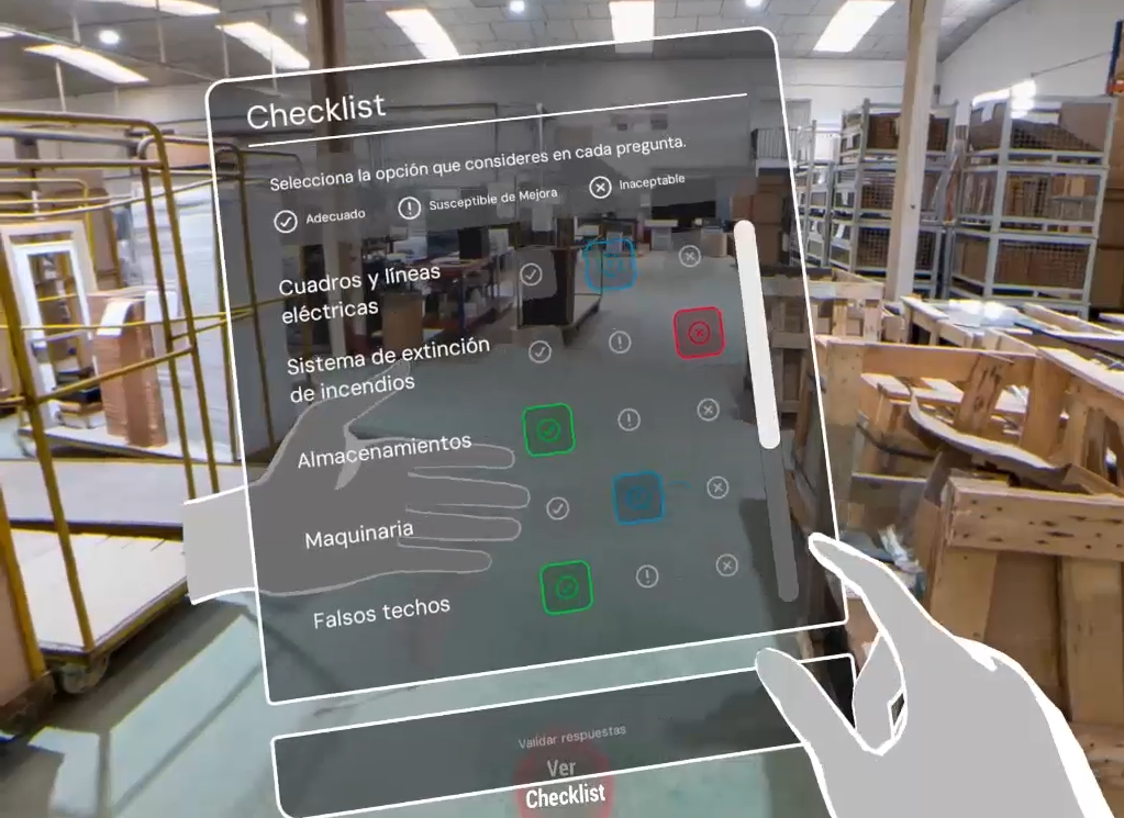 Panel de control de la aplicación