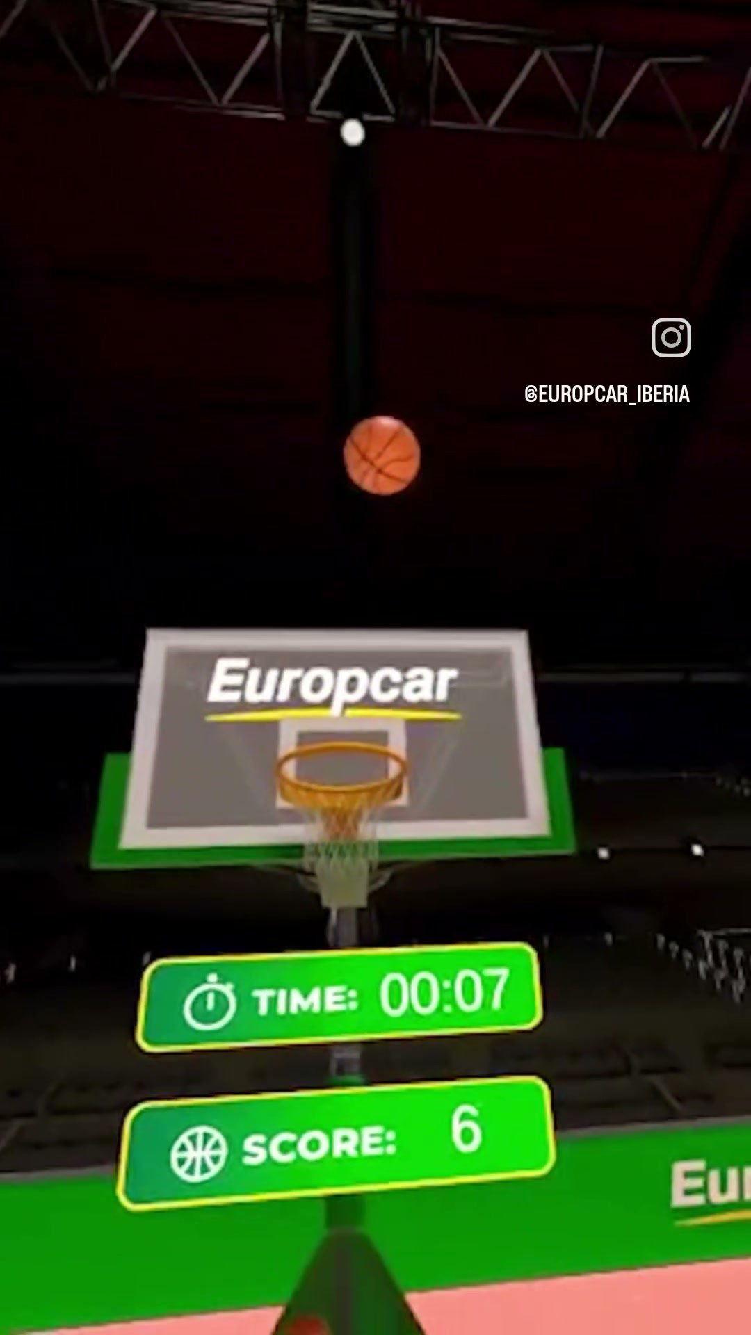 VR basketball free throw gameplay
